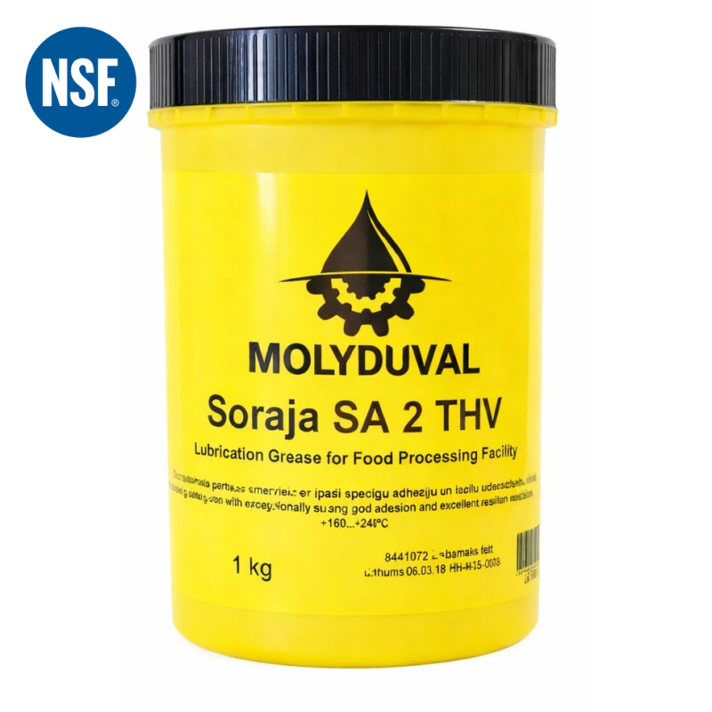 Molyduval Soraja SA 2 THV – Smörjfett för livsmedelsbearbetningsanläggningar