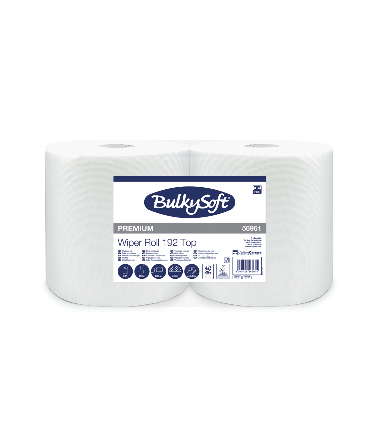 BulkySoft Premium - Industriāls tīrīšanas papīrs 192m