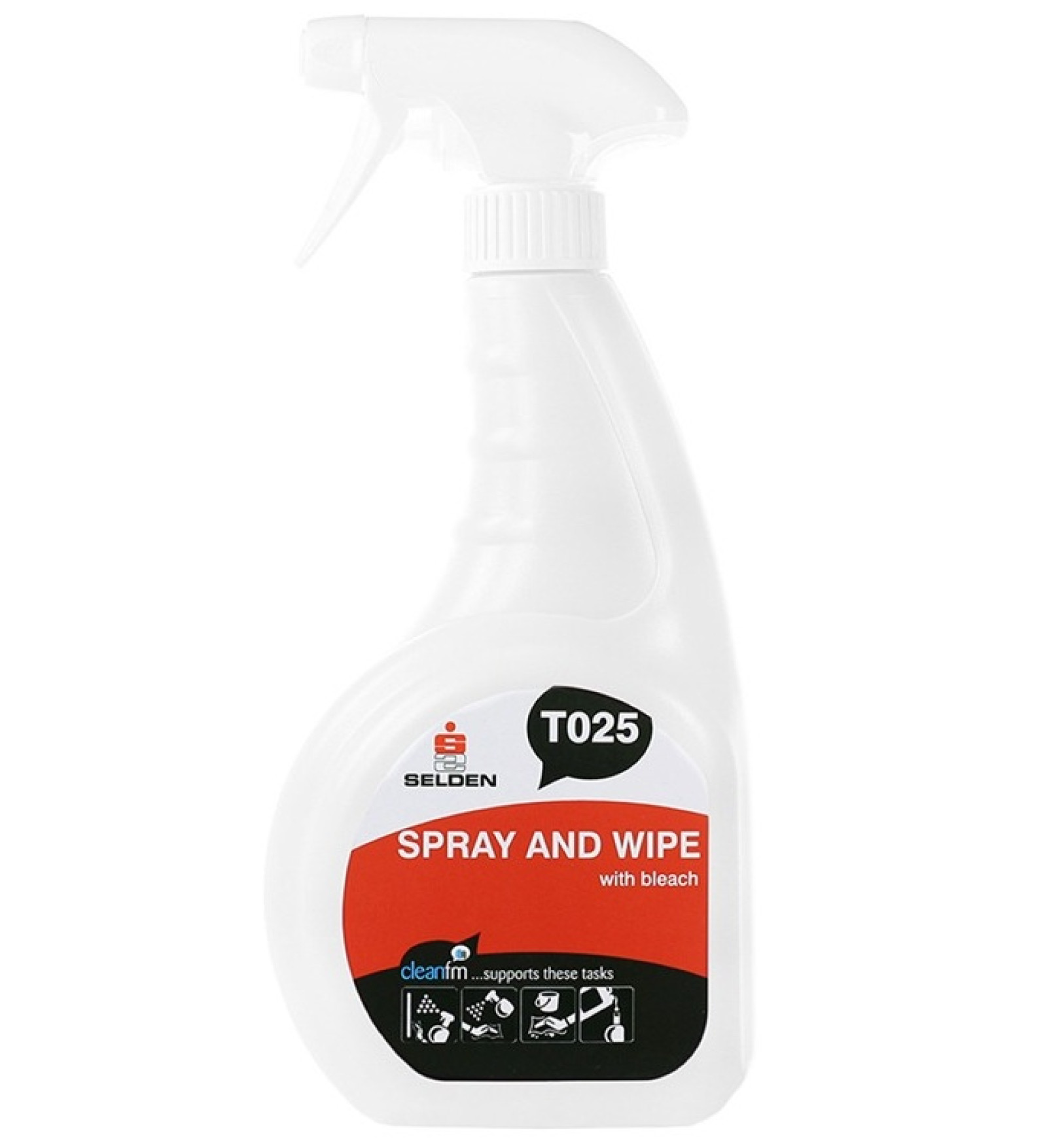 Selden Spray & Wipe with Bleach – Baktericīds tīrīšanas līdzeklis