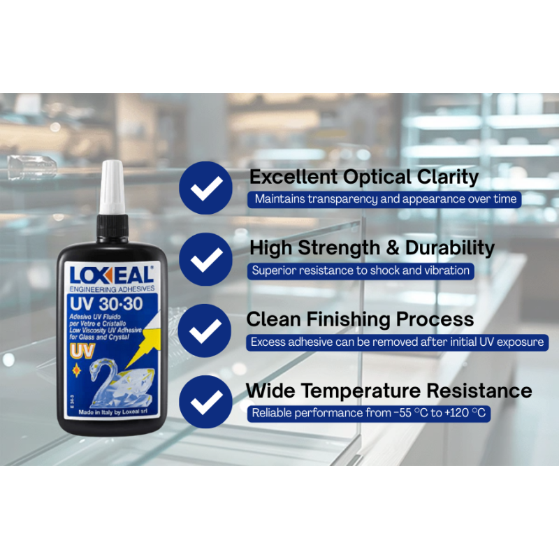 Loxeal UV 30-30 - ar ultravioleto starojumu cietējoša līme.