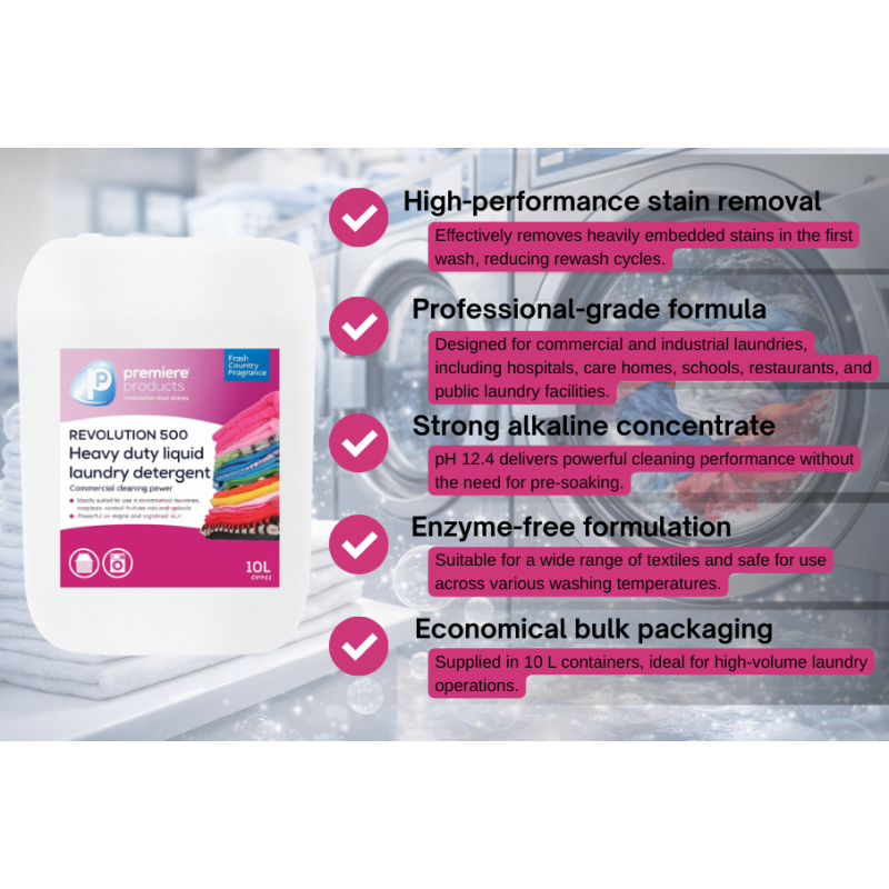 Revolution 500 – Liquid Laundry Detergent (10 L)