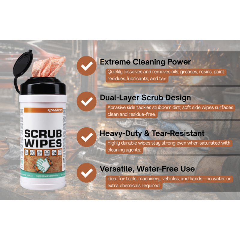 Scrub Wipes Extreme – 75 pcs (wipes for removing oil and heavy dirt)