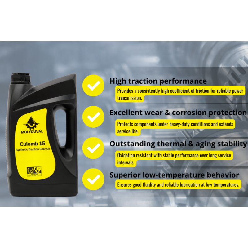 MOLYDUVAL Culomb 15 - sintētiska vilces pārnesumkārbu eļļa
