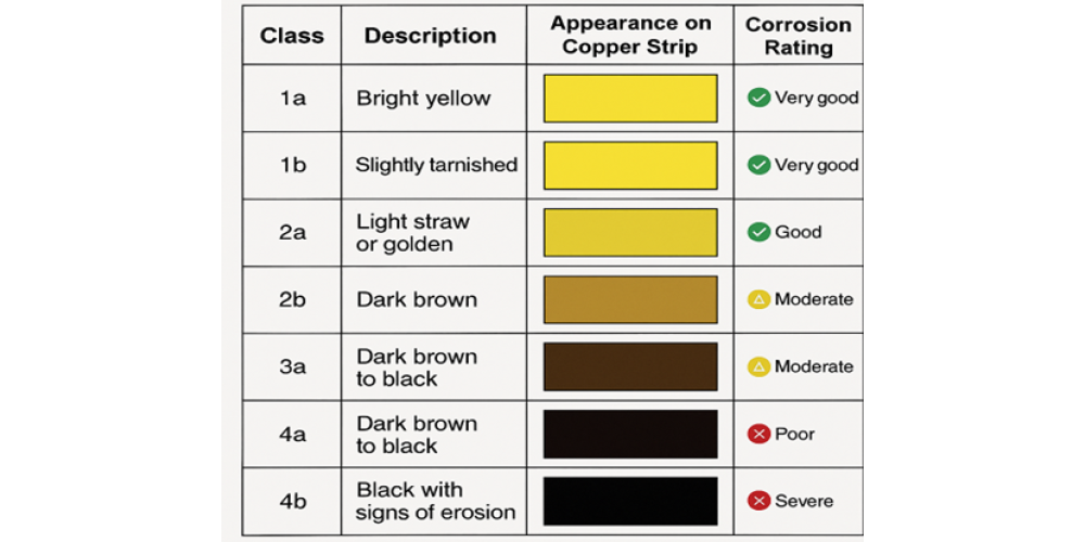 Ko nozīmē Copper class 1a un Copper class 4b metālapstrādes šķidrumam?